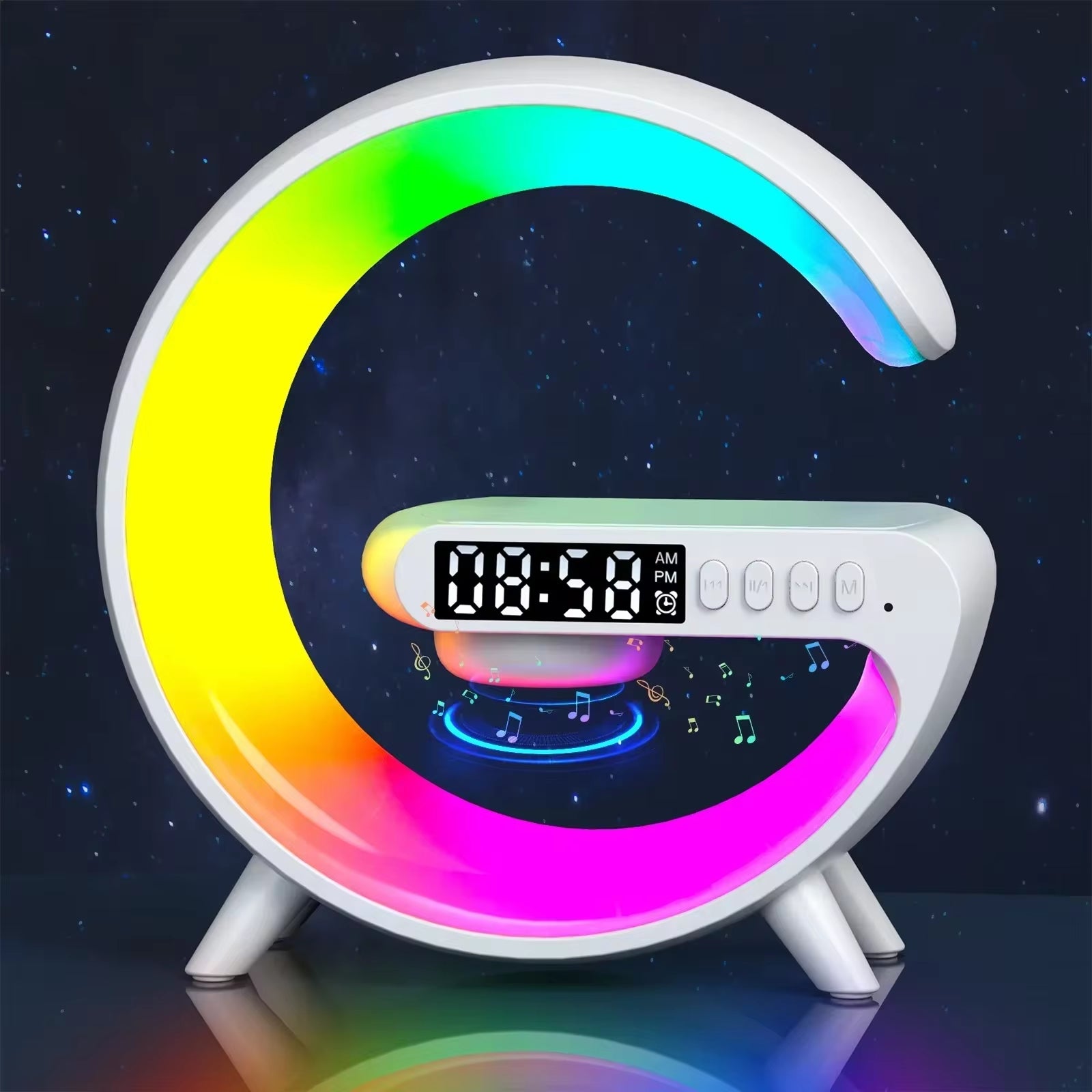 rgb charging station ith alarm clock