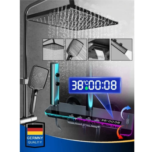 luxury digital led shower set