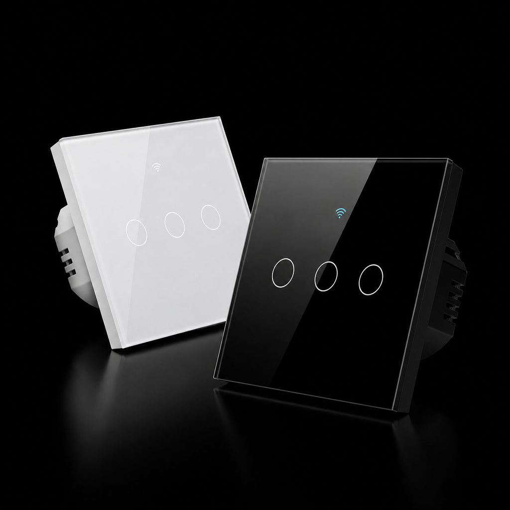 Smart Home Tuya Smart Life Wifi Switch Wall Panel Touch Switch Network Light Switch Circuit Breaker Work with Alexa/Google Home