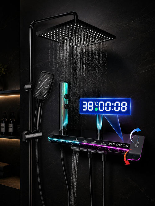 luxury digital led shower set