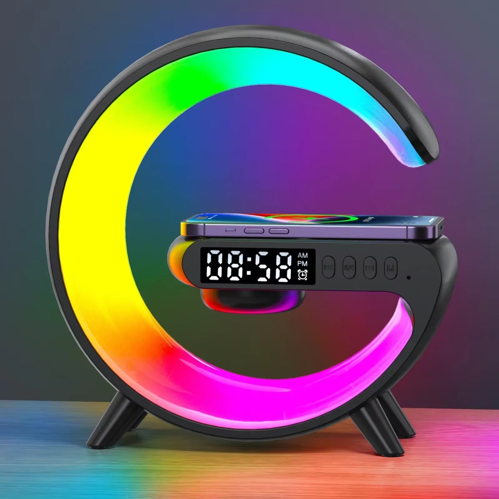 rgb charging station ith alarm clock