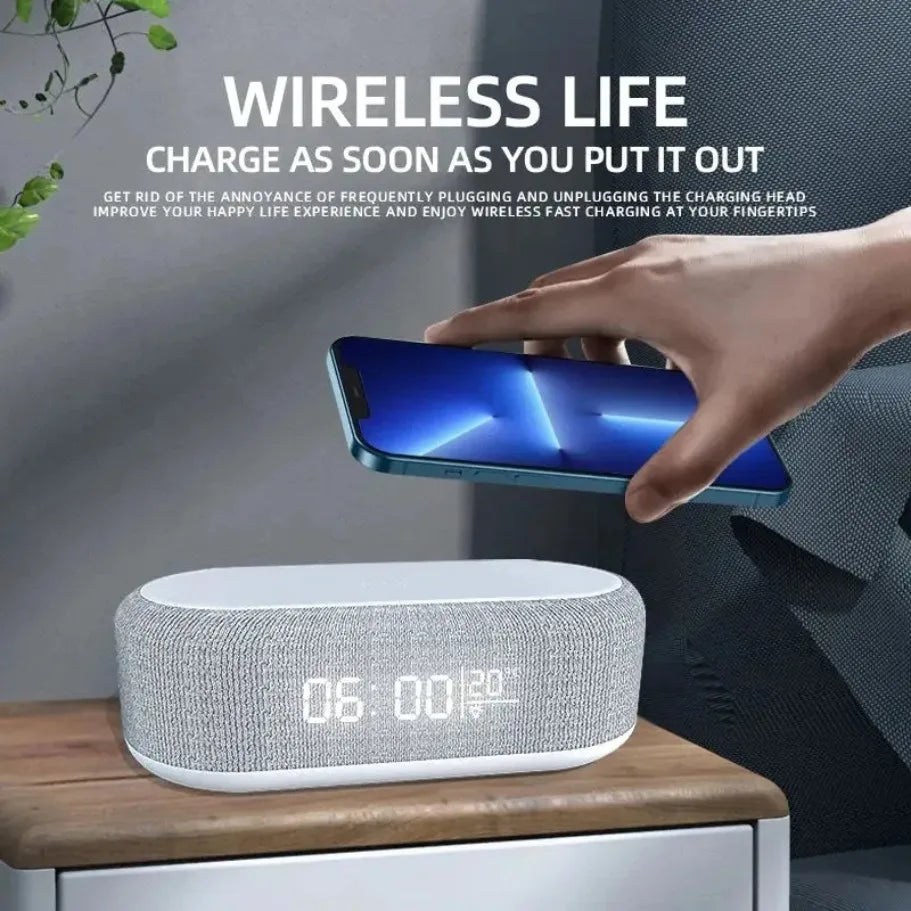 smart led ireless charger clock