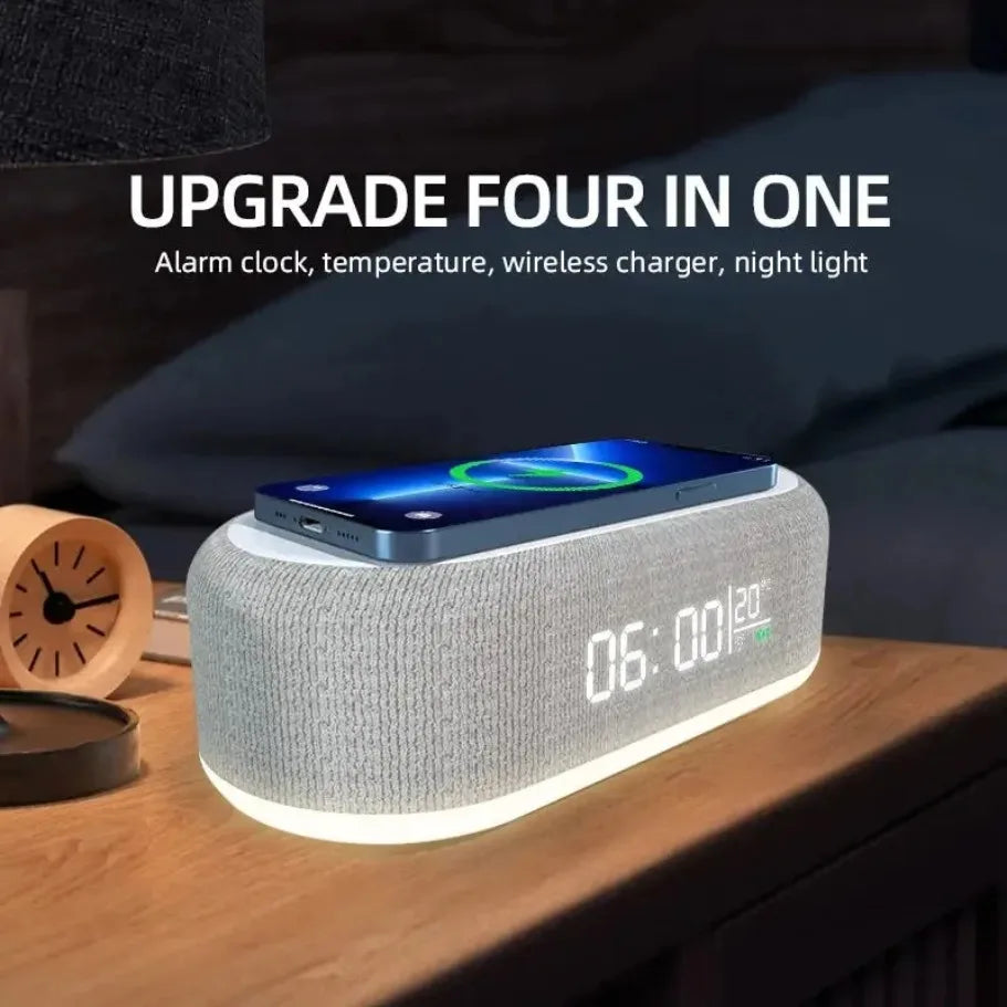 smart led ireless charger clock