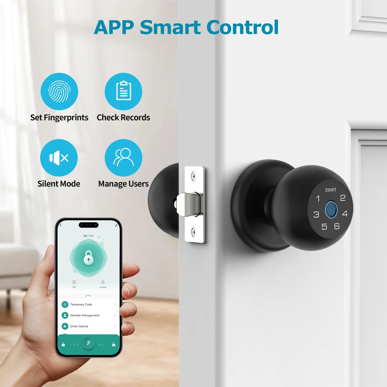 VOREX ROUND SMART DOOR LOCK