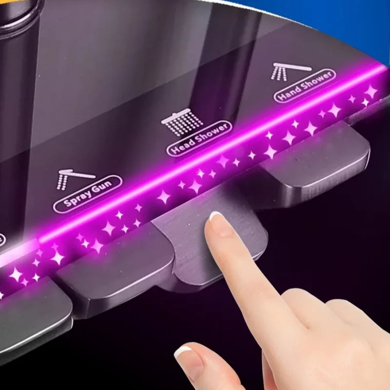 luxury digital led shower set